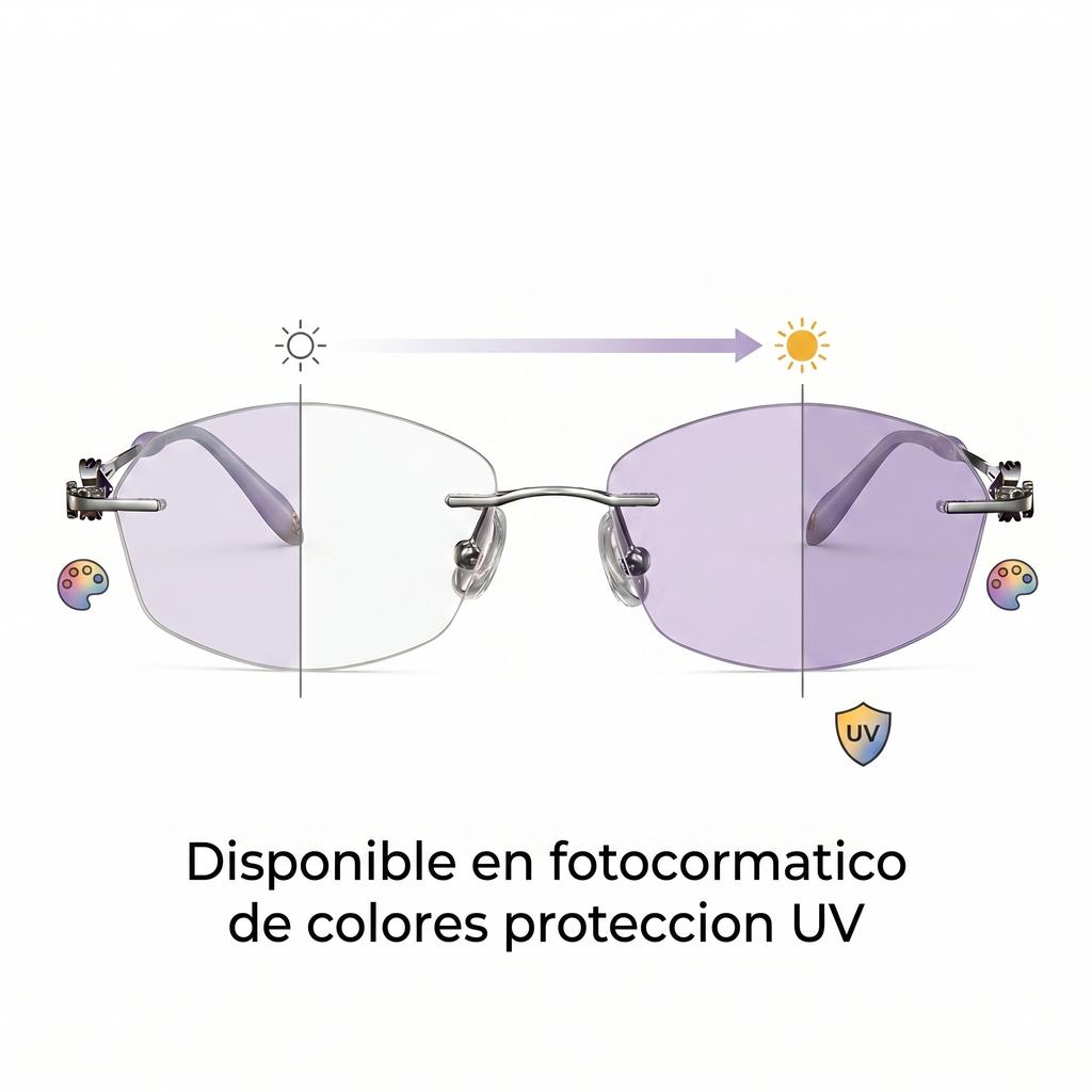 Aura F3275 – Mediano  Montura Rimless Fotocromática con Protección UV Premium