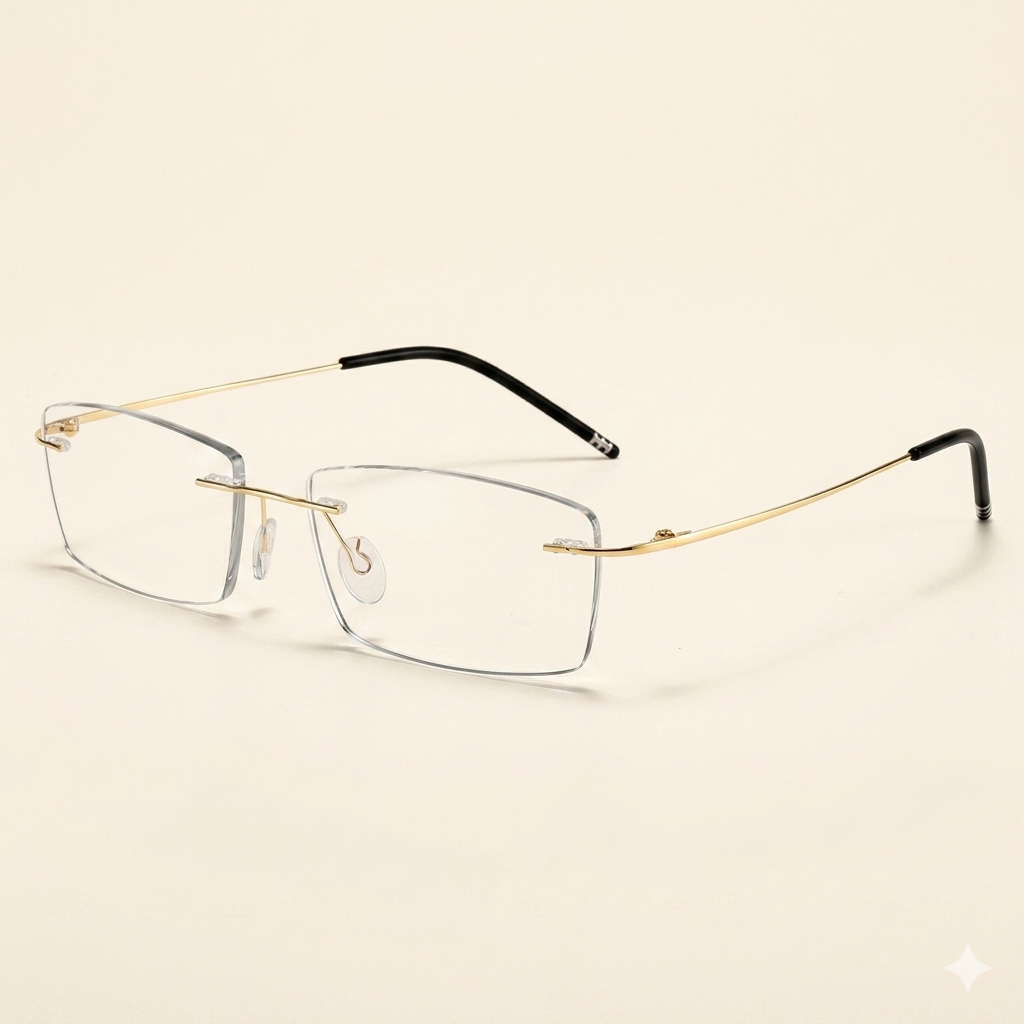 GIGI Zenith F6593-2| Armazón de Titanio Rectangular (Black Gold) Mediano