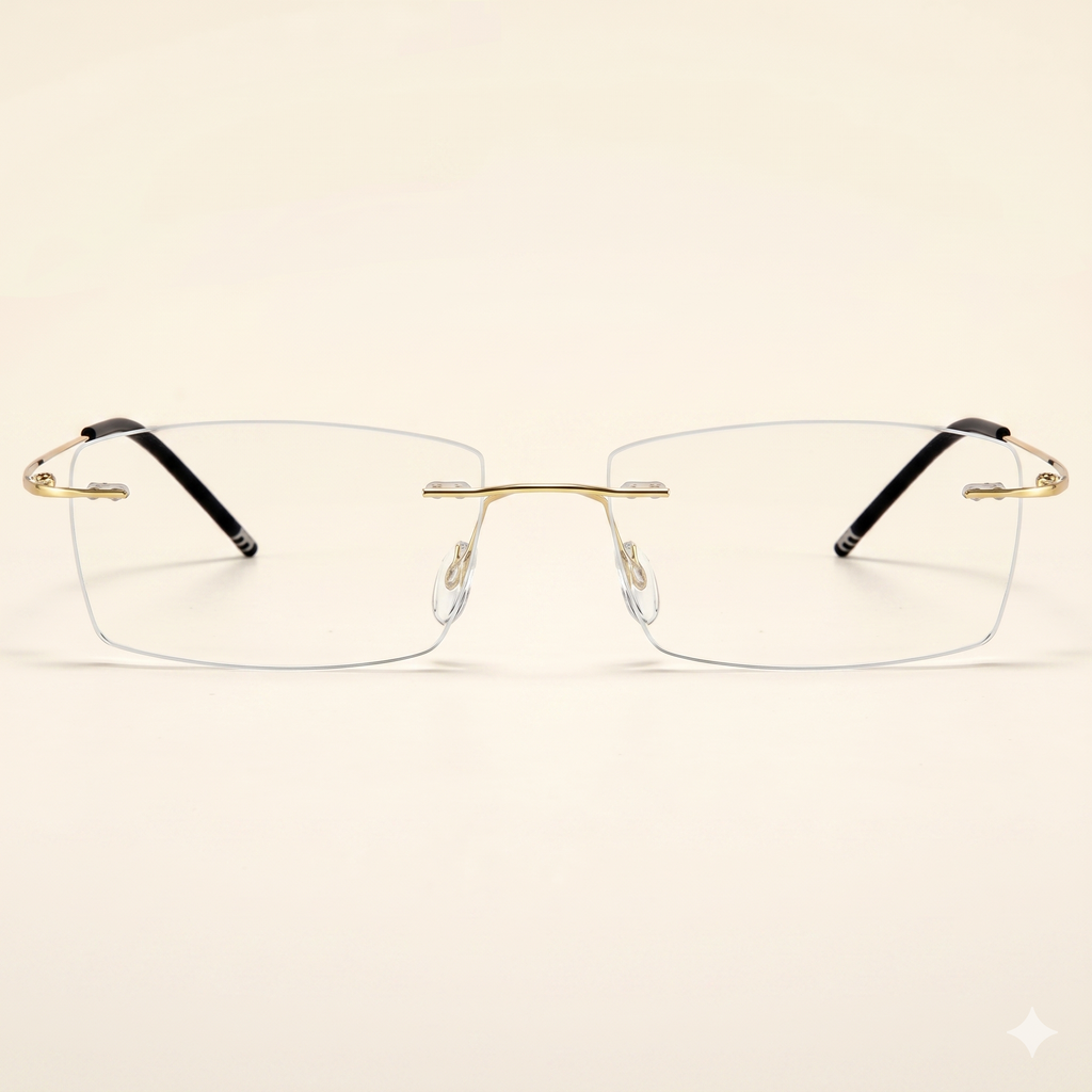 GIGI Zenith F6593-2| Armazón de Titanio Rectangular (Black Gold) Mediano